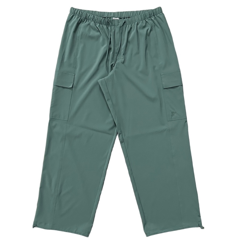 PINK Tech Stretch Cargo Parachute Pants Green Size Large